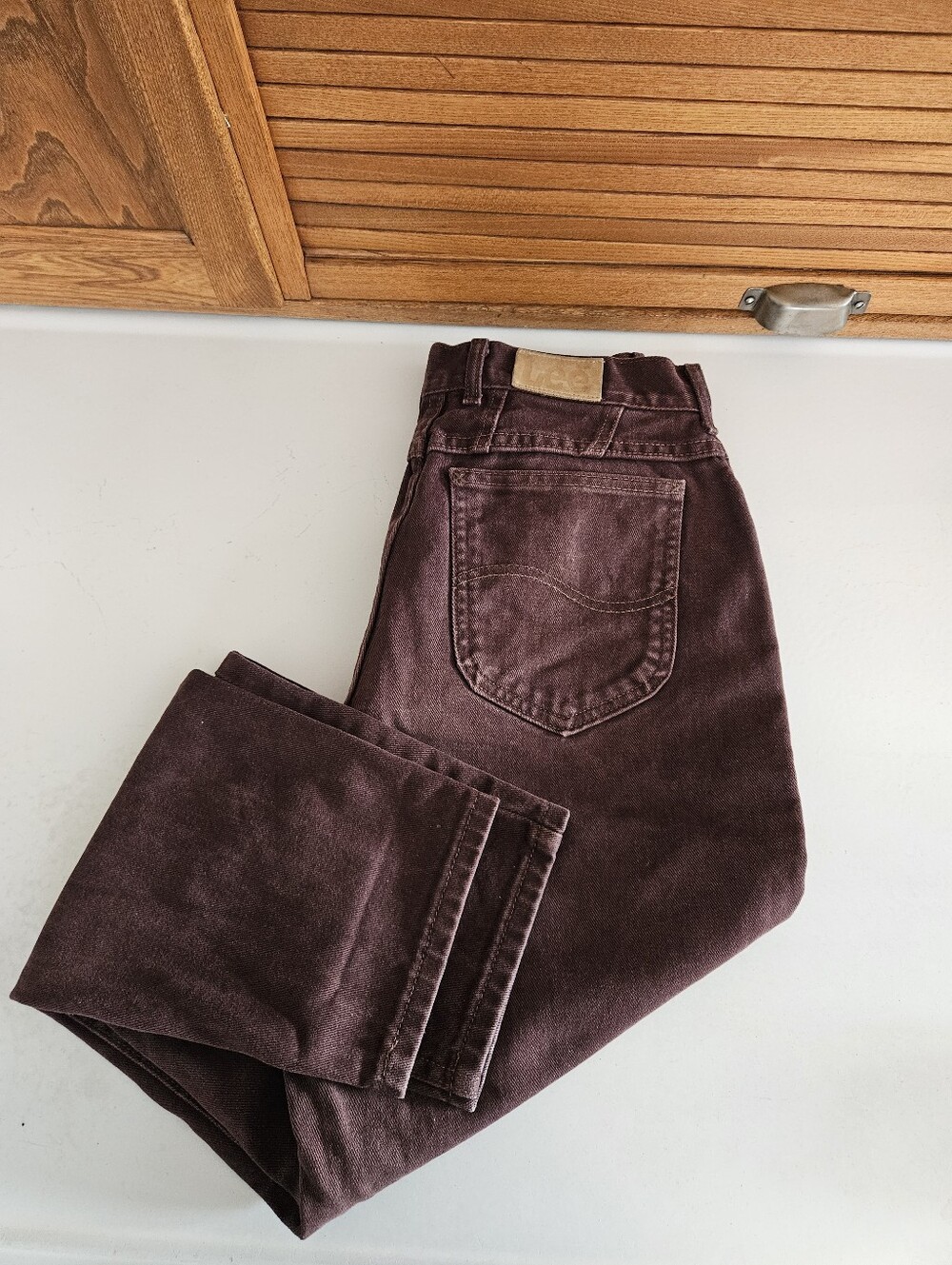 Women's Mid Rise Straight Leg Chocolate Brown Lee Jeans